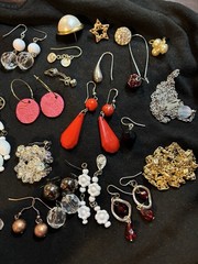 Vintage Multicolor Mixed Lot Earrings Collection Glass Plastic Metal