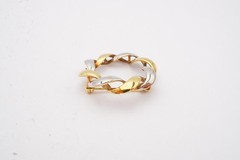 Vintage 14k Yellow Gold White Gold Brooch Pin Two Tone