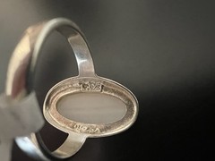 Vintage-New Sterling Silver Avon Mother of Pearl Ring Sterling Silver size 8-11