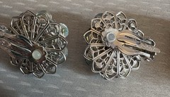 Robert Clip Earring LOT 6 Pair Wired Bead Cluster AB Rhinestone All Signed Vtg