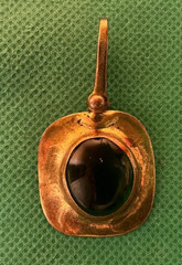 Vintage Mid-Century Modernist Studio Art Bronze Pendant – Signed W.M. Schulz