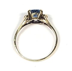 Vintage Crosby .05 Carat Diamond 14k White Gold Engagement Ring Size 8