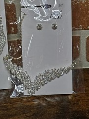 Avon(Deb) 2pc Lot Of 3 Goldtone Jewelry Necklace, Earrings Sets Faux Diamonds