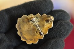 Vintage 935 Silver Brooch/Pendant – Eilat Stone (King Solomon Stone) – 1¾”, 18g