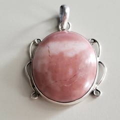 VINTAGE COLLECTIBLE STERLING SILVER 925 PENDANT, 1.75″ GENUINE STONE