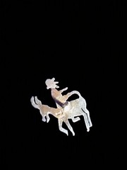 Vtg 800 Silver Nasreddin Hodja Riding Donkey Backwards 800 Silver Tie Clasp EUC