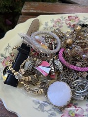 Vintage To Now Tangled Mixed Jewelry Lot Over 1 Pound Brooches Necklaces More