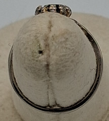 14KT GE ESPO Ring Purple Oval Stone Gold Tone Womens 4.75