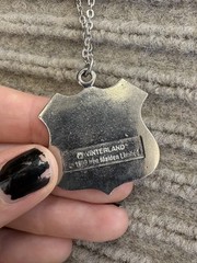 Vintage Iron Maiden Necklace 666 Shield Pendant 1989 Winterland Heavy Metal