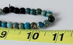 Vintage Multicolor Gemstone Beaded Stretch Necklace 21 In Bohemian Surfer