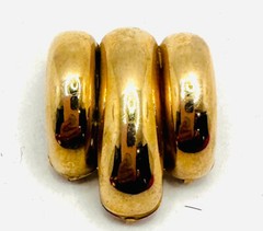RARE Vintage BROOKRAFT 1940’s Gold Tone Puffy Brooch Pin for Dangles READ