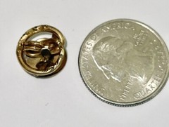 Antique Art Nouveau Edwardian Gold Filled Twisted Coil Stud Button As Is