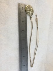 Pendant tracery with chain silver 875 Russian Soviet Gold vintage Russian USSR