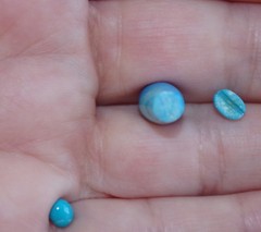 TURQUOISE ARIZONA MINE TEAR DROP QUALITY 45MM LEVER BACK EARRINGS