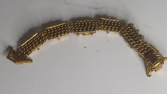 Vintage Goldette Unsigned Slide Link Bracelet Victorian Revival As Is