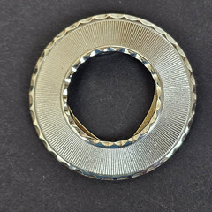 Vintage 1950s Silver Tone Scarf Clip Slide Signed Lieba USA Round Open Circle
