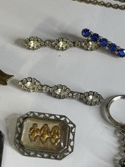ANTIQUE ESTATE VICTORIAN JEWELRY LOT SOME WEARABLE 925 Czech GLASS Good To Fair
