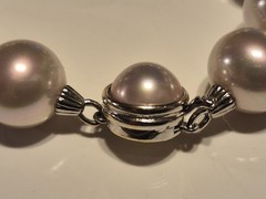 Majorica 925 Sterling Silver Faux Pearls (11mm) 7/16″ Beaded 16.5″ Necklace