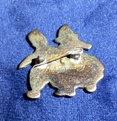 Vintage Enameled Pin Brass Dutch Couple Dancing Made In Czechoslovakia