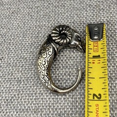 Vintage Brooch Silver Tone Rams Head 2 Inches