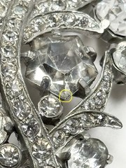 Vintage Eisenberg Original Clip W/ Clear Rhinestones
