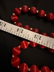 vintage satin thread-wrapped beaded necklaces lot of 2