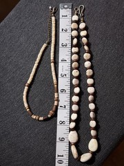 Vintage Boho Genuine White Howlite & Natural Shell Layered Necklace Set