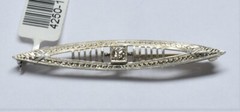 Vintage 14K Solid White Gold All Natural Not Enhanced Diamond Brooch 1935-40’s