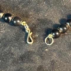 4pc Vintage Black Enamel & Faux Pearl Jewelry Set – Mid Century Retro Glamour