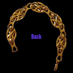 Napier Ornate Chain Link Bracelet Vintage Gold Tone Open Work Filigree Rococo