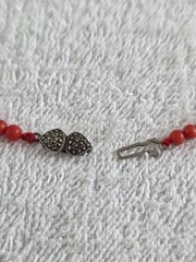 Antique Genuine Natural 100% Undyed Red Mediterranean Coral Beads Necklace