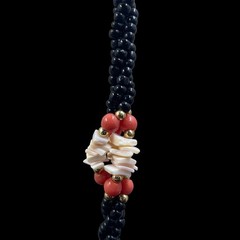 Vintage Coastal Mermaidcore Shell Beaded Necklace Cottagecore Resort Boho Chic