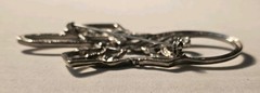 Vintage Lady Remington Modernist Rhinestone Lady With Hat Silver Tone Brooch Pin