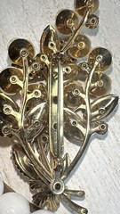Rare Beau Jewels Unsigned AB Floral Spray 3.25”Lx 1.5” W Brooch