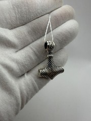 Vintage Thor Hammer Pendant Mjolnir Sterling Silver Viking Norse Amulet – 11.52g