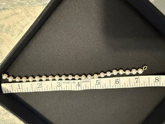 Vintage 14k Yellow Gold White Pearl Bracelet