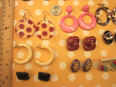 VTG 2 Mod Retro Earring Lot-16 Pr Pierced-Halloween-Theatrical-Dress-Up-Fun!