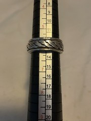 VTG 925 Sterling silver spinner band rope style ring Sz 6 TF –85 Mexico preowned