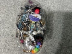 2 LB Mixed jewelry craft Lot 2, Beads CZ Crystals Chains Findings Repair Harvest