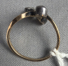 Antique 5 Rose Cut Diamond Ring 10ct Gold Old Family Stone Handmade 1880-1920
