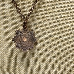 Vintage Copper Necklace and Clip-on Earring Chain Metal Clusters