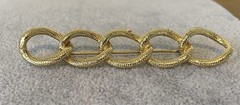 Vintage Lidz Signed Brooch Goldtone Infinity Link Pin