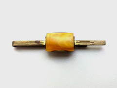 Soviet Vintage Tie clip Baltic Amber. USSR