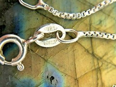 Vintage Sterling Silver 5mm Sparkling Clear Stack Gemstone Necklace 17.75″