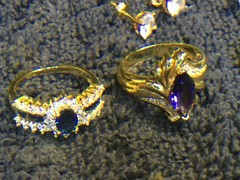 lot Of 925 Silver And Gold Tone Necklace/bracelets/earrings/Rings