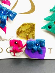Vintage Doncaster Polymer Clay Christmas Pins