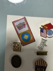Vintage Mixed Pin Lot Pokemon League USA Ski Team Aeroflot Patriotic 18pc