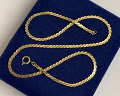 Elegant 7.8g 2.4mm Gold Filled Necklace 16” Serpentine S Link GF VTG EDWARDIAN
