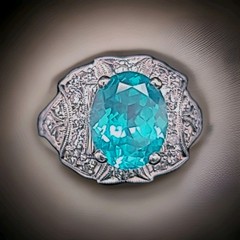 Vintage Filigree Platinum Engagement Ring 4.10ct. Blue Neon Tourmaline Oval Cut
