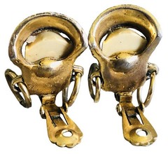 Vintage Selro/Selini Asian Princess/Thai Girl Clip EARRINGS,fjt